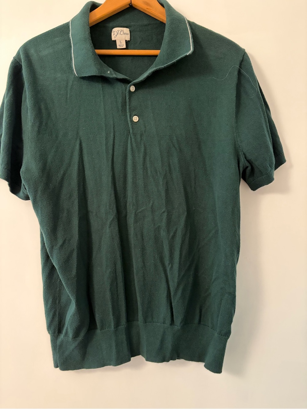 J. Crew Men’s Green Knit Polo